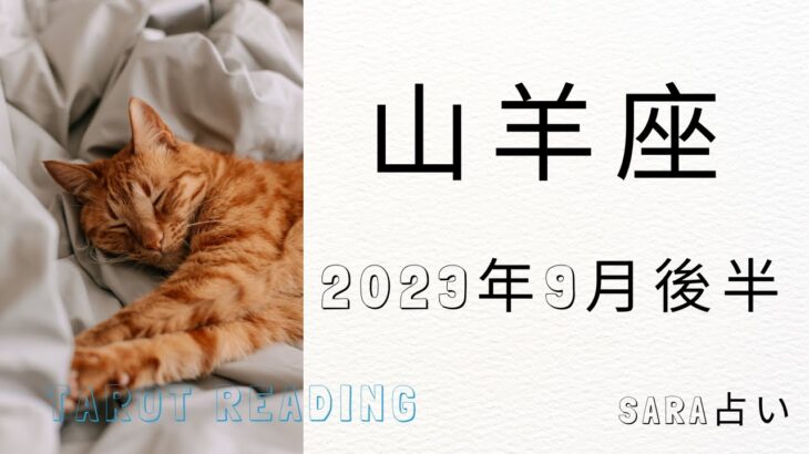 ♑山羊座♑2023年9月16日～30日までの運勢【タロット占い】