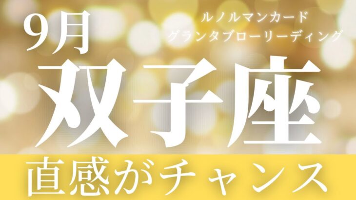 【双子座】9月起こること〜直感がチャンス〜【恐ろしいほど当たるルノルマンカードグランタブローリーディング＆アストロダイス】