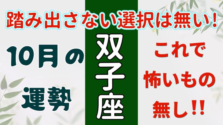 人生の冬から春へ☘️双子座♊️10月の運勢🌟タロットカードリーディング #占い #タロットカード #ふたご座の運勢