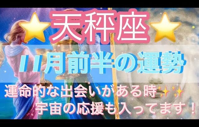 天秤座♎️さん⭐️11月前半の運勢🔮運命的な出会いがある時✨✨宇宙の応援も入っています‼️タロット占い⭐️