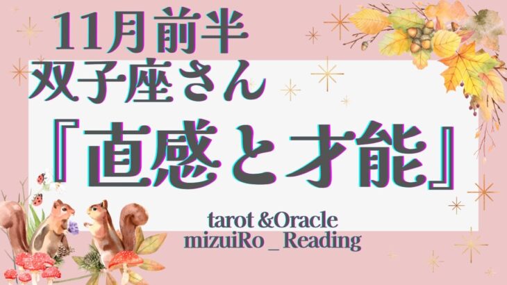 【双子座】 “想像以上” に人生変わっていきます!! 直感を信じて前進あるのみ❤️  仕事運 /対人運 /恋愛運・家庭運/全体運/星座別リーディング/タロット占い/11月前半