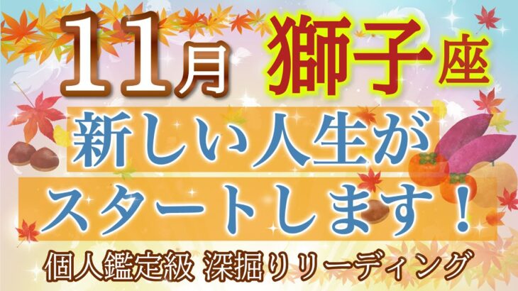 🍁獅子座11月🍁驚愕！新しい人生の始まり🌈運命が大きく動き出す💫【個人鑑定級】深掘りリーディング🧚大仕事運,人間関係運,金運［タロット/オラクル］