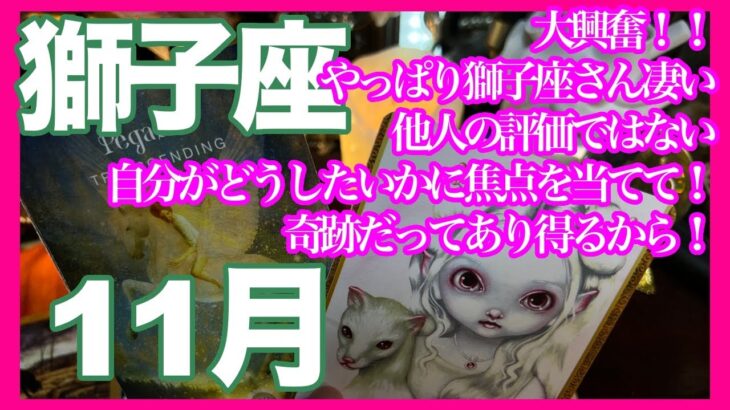 《獅子座11月》大興奮！！　やっぱり獅子座さん凄い　他人の評価ではない自分がどうしたいかに焦点を当てて！　奇跡だってあり得るから！＊深堀り＊魂のリーディング＊個人鑑定級