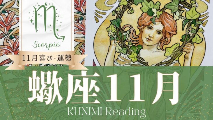 蠍座♏11月【人生が大きく変わる、未来が大きく開ける喜び💖】🍇11月に訪れる喜び🍇上旬・中旬・下旬に起こる事🍇開運アドバイス🌝月星座さそり座さんも🌟タロットルノルマンオラクルカード