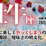 牡牛座♉2023年11月★この機に乗じてやってしまうのもアリ！願望の棚卸、曖昧さを明文化していける11月。