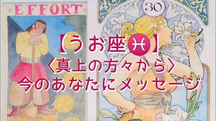 【うお座♓】〈真上の方々から〉今のあなたにメッセージ