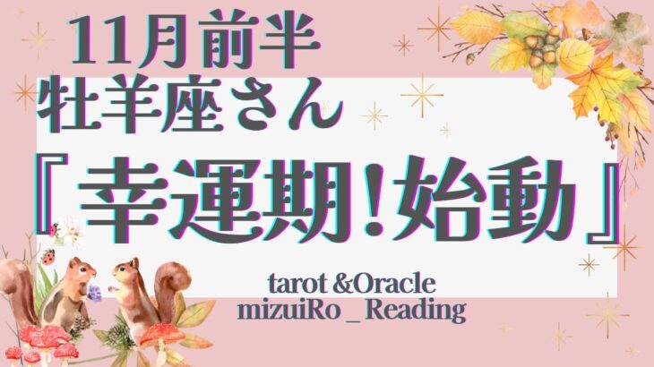 【牡羊座】”超開運” 強烈カード出ました!! “本格始動”です🕊️  仕事運 /対人運 /恋愛運・家庭運/全体運/星座別リーディング/タロット占い/11月前半