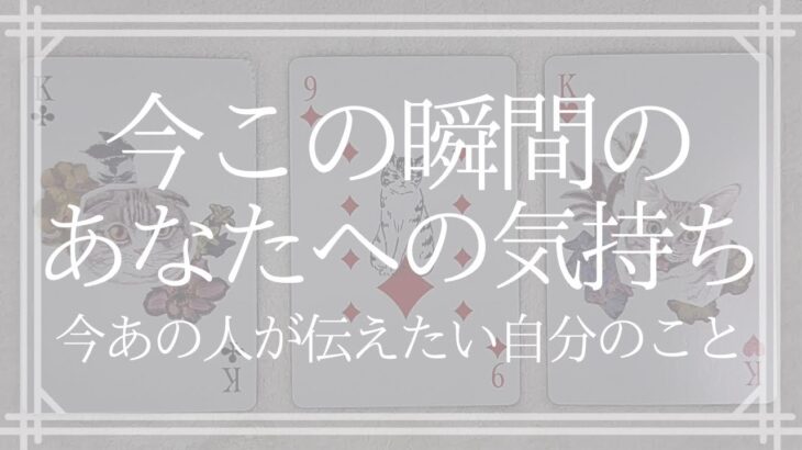今この瞬間のあの人のあなたへの気持ち【恋愛・タロット・オラクル・占い】