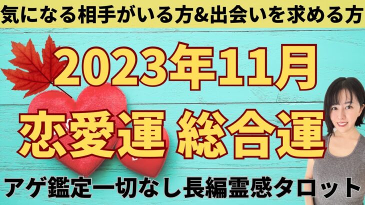 【マンスリー鑑定🍁】11月の恋愛運❤️総合運🌟ツインレイ/ソウルメイト/運命の相手/複雑恋愛/曖昧な関係/復縁/片思い/音信不通/ブロック/未既読スルー/好き避け/恋愛/結婚/占い/リーディング/霊視