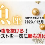 魚座♓2023年12月★不安の夜を抜ける！今年ラストを一気に勝ち逃げ！