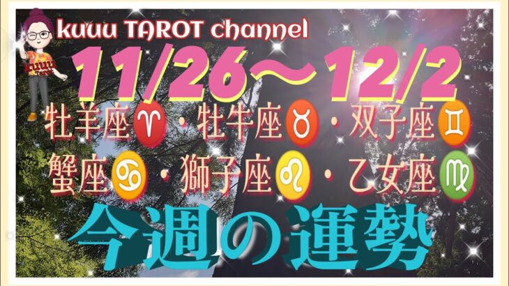 12月突入‼️牡羊座♈️牡牛座♉️双子座♊️蟹座♋️獅子座♌️乙女座♍️【11/26〜12/2週間リーディング】#直感リーディング #タロット占い #2023