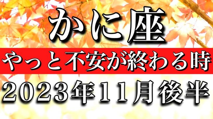 かに座♋︎2023年11月後半　やっと不安が終わる時　Cancer✴︎late November 2023