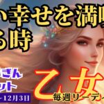 【乙女座】♍️2023年11月27日の週♍️情熱的な幸せを満喫😊できる時🌈悪い人には気をつけて‼️タロットリーディング🍀