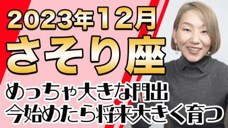 さそり座 12月の運勢♏️ / めっちゃ大きな門出！もう次のステージに進む時なんだから！！今始めることは将来大きく育つ【トートタロット & 西洋占星学】