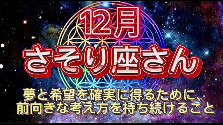 さそり座⭐️12月⭐️“  最善の夢と希望を確実に叶えるために、どのような状況でも前向きな考え方を持ち続けること〜”⭐️宇宙からのメッセージ ⭐️シリアン・スターシード・タロット⭐️Scorpio♏️