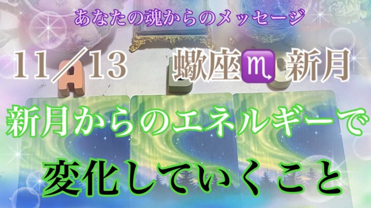 🌙蠍座新月のエネルギー🔮あなたに起こる変化🔮素敵なことが起こる事を知ってほしいです【数秘術占い師のカードリーディング】