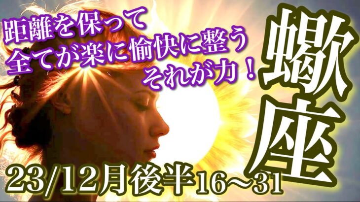 蠍座♏️12月後半 16日 − 31日 スペシャル✨距離を保って全てが楽に愉快に整う それが力！ 【お仕事 金運 健康 愛情 総合】 感情のゆらぎリーディング