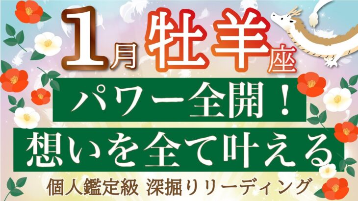 【牡羊座】1月運勢🐉欲張っちゃって大丈夫❗️とってもパワフル✨思い次第で全て変えられます🌈個人鑑定級リーディング🔮仕事/勉強/人間関係/恋愛/お金［タロット、オラクル］