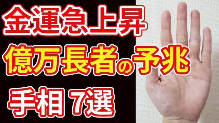 【手相占い】金運急上昇・億万長者を暗示する手相７選