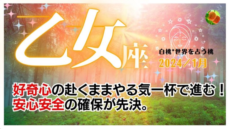 乙女座♍2024年1月★好奇心の赴くままやる気一杯で進む！安心安全の確保が先決。