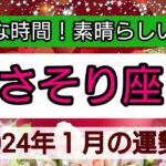 蠍座【2024年1月の運勢】💕幸せな時間！素晴らしい未来👑幸せを呼び込む！開運リーディング🌟