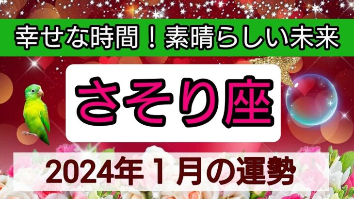 蠍座【2024年1月の運勢】💕幸せな時間！素晴らしい未来👑幸せを呼び込む！開運リーディング🌟