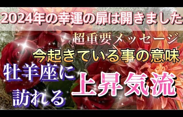 牡羊座🌟【重要🥰】2024年上昇気流に乗り運気上昇🌈今知ってほしいハイヤーセルフからの超重要メッセージ‼️個人鑑定級深掘りリーディング#潜在意識#ハイヤーセルフ#魂の声