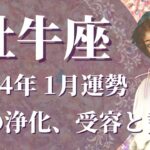 【おうし座】2024年1月運勢　心の浄化と癒し、全ての重荷を手放して許すときです🌈あなたはただ自分を愛するだけで良いのです【牡牛座 １月】【タロット】