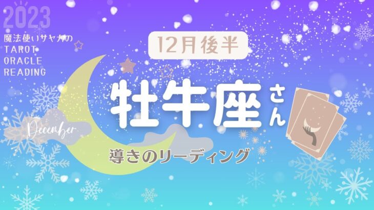 【牡牛座さん】12月後半♉️No🖐️勝手に落ち込むの禁止です❣️絶対上手くいってる❣️大丈夫だからこのメッセージ聞いて❣️🧚✨