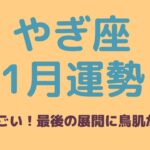 山羊座2024年1月【すごい展開に鳥肌が！成果をしっかり受け取る】シンクロニシティを呼び込む！