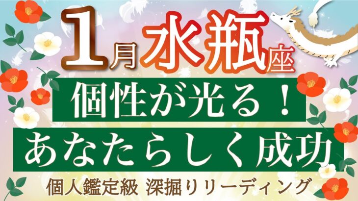 【水瓶座】1月運勢🐉あなたらしさを発揮して大成功❗️必要なものは全部揃ってます🌈個人鑑定級リーディング🔮仕事/勉強/人間関係/恋愛/お金［タロット、オラクル］