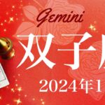 【ふたご座】2024年1月♊️宝箱が開く！楽しい時間、喜びの中にある大チャンス、新しい命と愛の始まり、解放のプロセス、軽く自由に