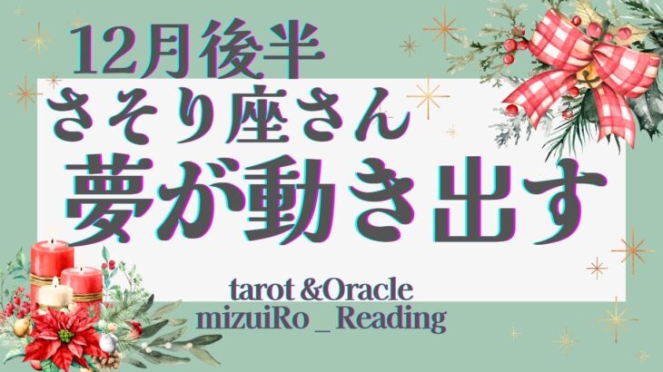 【さそり座12月後半】超重要‼︎最短で夢を叶えるための大切な準備期間‼︎いよいよ始まる新時代💗✨ 仕事運 /対人運 /恋愛運/家庭運/全体運 #タロット占い