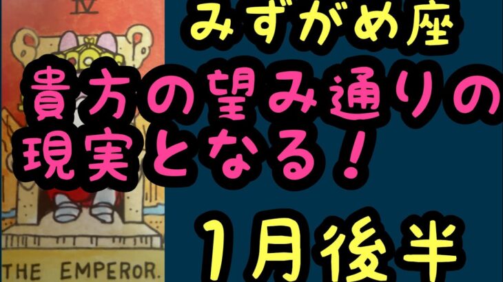 【1月後半の運勢】みずがめ座　貴方の望み通りの現実となる！超細密✨怖いほど当たるかも知れない😇#星座別#タロットリーディング#水瓶座