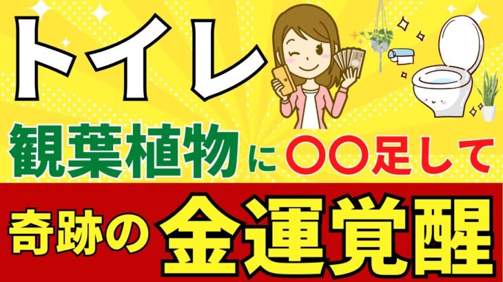 【トイレで金運爆上がり】観葉植物を置いて●●するだけ！風水アドバイザーがご紹介