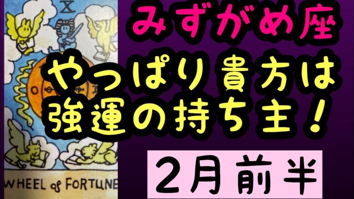 【2月前半の運勢】みずがめ座   やっぱり貴方は強運の持ち主！超細密✨怖いほど当たるかも知れない😇#星座別#タロットリーディング#水瓶座