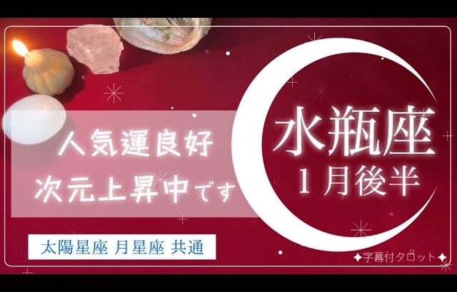 ［水瓶座］❤️人気運爆発‼️引っ張りだこで大忙し⁉️嬉しい悲鳴の１月後半❤️運気を上げるためのアドバイスメッセージあります😊🌈