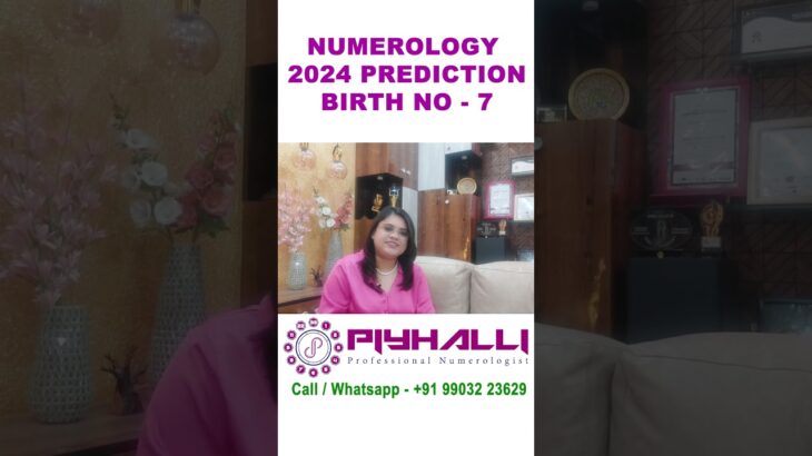 #shorts2024  Numerology Prediction for Birth Number 7 l Numerologist Dr. Piyhalli Roy Gupta