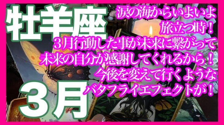 《牡羊座３月》涙の海から旅立つ時！　3月行動した事が未来に繋がって未来の自分が感謝してくれるから！　今後を変えて行くようなバタフライエフェクトが！＊深堀り＊魂のリーディング＊個人鑑定級