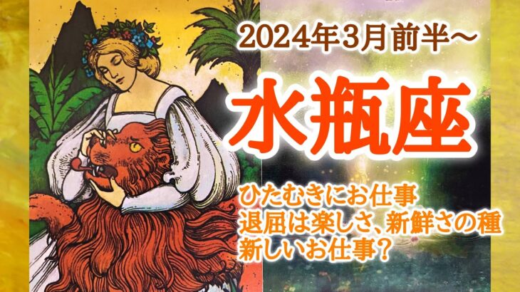 嬉しい、幸せ、という結果💐水瓶座♒️２０２４年３月1〜15日頃まで