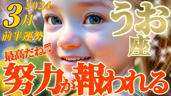 【魚座♓3月前半運勢】今までの苦労がやっと報われるよ！！昼も夜もオイシイとこ取りで最高だね♬♬　✡️キャラ別鑑定♡ランキング付き✡️【#Japanese tarot reading 】