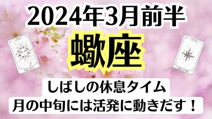 🌸蠍座♏3月前半タロットリーディング│全体運・恋愛・仕事・人間関係