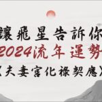 【飛星直觀法】2024流年運勢｜讓飛星告訴你，你的2024甲辰年運勢！ | 自己的流年自己批～夫妻宮化祿契應篇｜【咖啡論命 #16】《量紫先生》