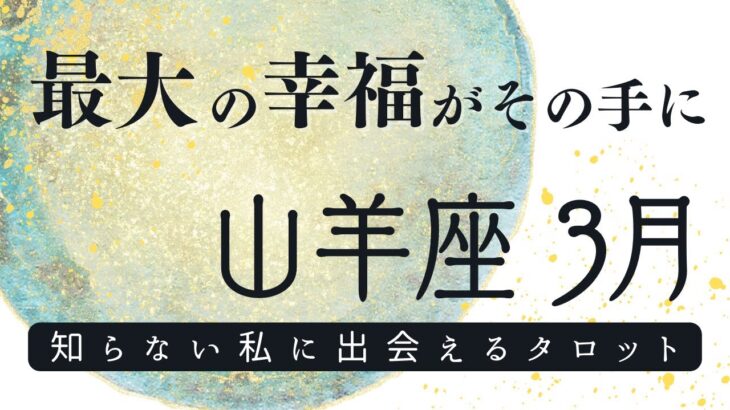 山羊座2024年3月✨あなたは凄い🔥喜びと積み上げた成果をちゃんと見てー！💫当てないタロット占い&自由に質問オラクルカード✨令和六年三月やぎ座の運勢