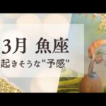 【3月魚座】最後の違和感がなくなる!のびのび自己表現できる!!💎予感が未来をつくる💎タロット＆オラクル💎