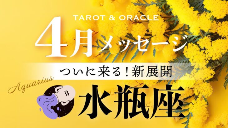 【水瓶座♒️4月運勢】ついに来る！新展開🌈ぴったりの靴を履いて旅立とう✨あなたの夢が叶う時✨タロット＆オラクルカードリーディング