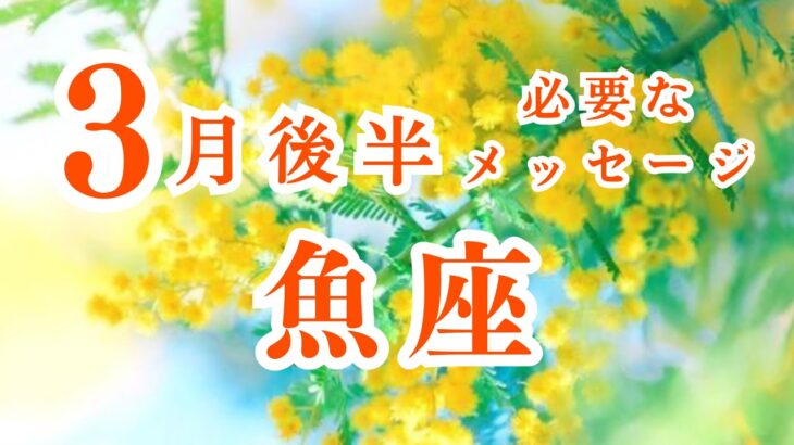 【うお座】３月後半の運勢　凄まじいパワー‼︎グイッと現実が動くよ　2024年タロット占い