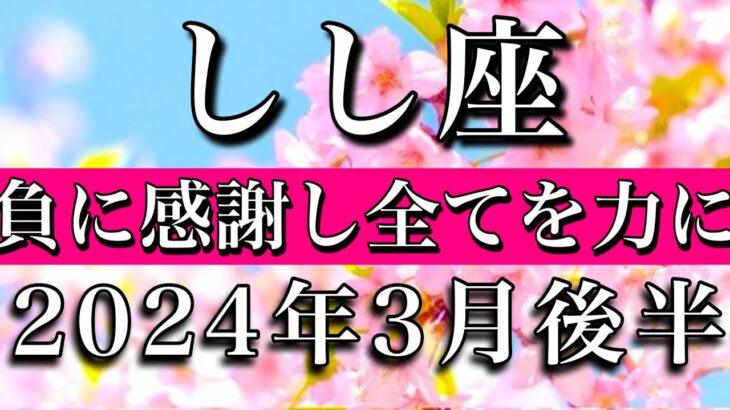 しし座♌︎2024年3月後半 負に感謝し全てをエネルギーに Leo tarot reading✴︎March 2024