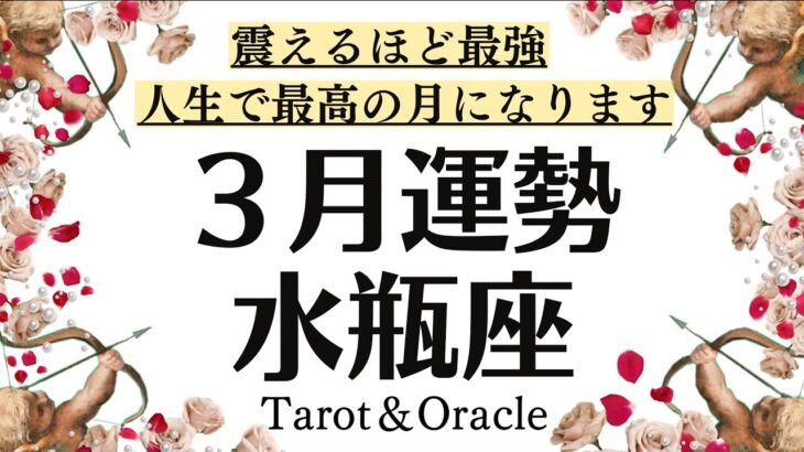 【予祝】水瓶座の人生で最高の3月になります。震えるほど最強&最幸❗️もう何も怖くない。この祝福の宣言をあなたへ送ります。全体運♒️仕事恋愛対人【個人鑑定級タロットヒーリング】