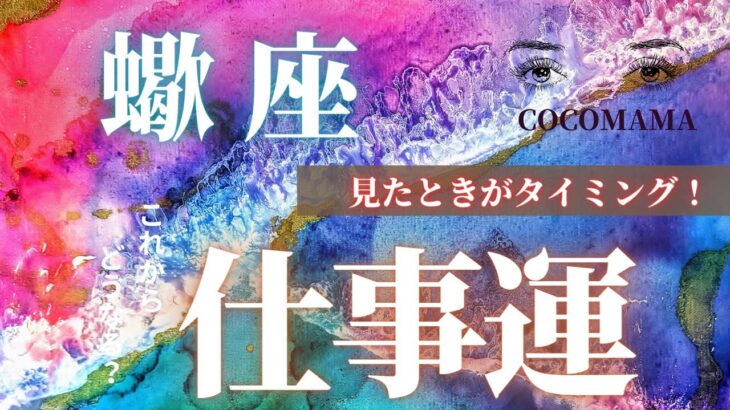 蠍座♏️ 【お仕事の今後✡見たときがタイミング】ココママの個人鑑定級タロット占い🔮